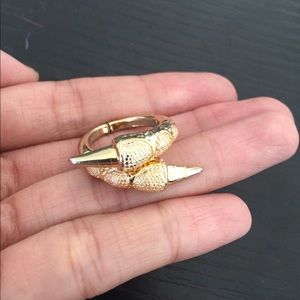 Talon & Claw design costume gold ring